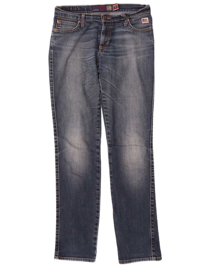 Damskie jeansy slim Roy Rogers W27 L32 Granatowa bawełna