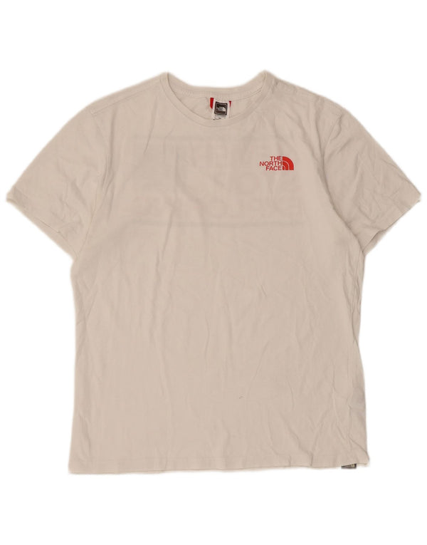 Męski T-shirt z grafiką The North Face, mały, biały, bawełniany