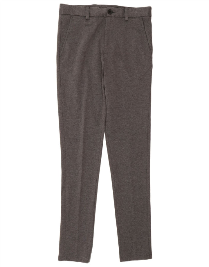 Damskie spodnie typu slim chino Jack & Jones XS W28 L32 Szary poliester
