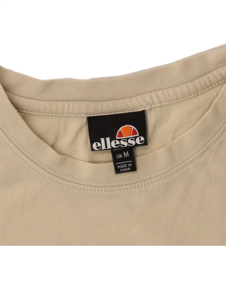 ELLESSE Mens T-Shirt Top Medium Beige Colourblock Vintage Ellesse and Second-Hand Ellesse from Messina Hembry 
