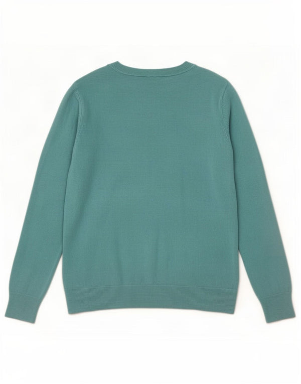Marks & Spencer Damski sweter z dekoltem w łódkę, UK 16, duży, turkusowy