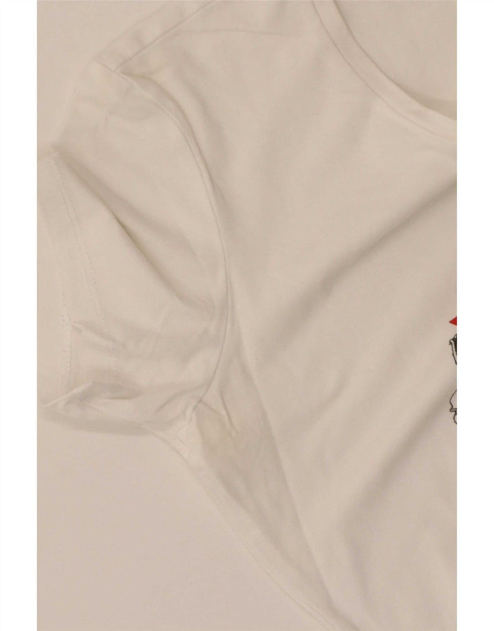 Damska koszulka graficzna Guess Top UK 12 Medium White