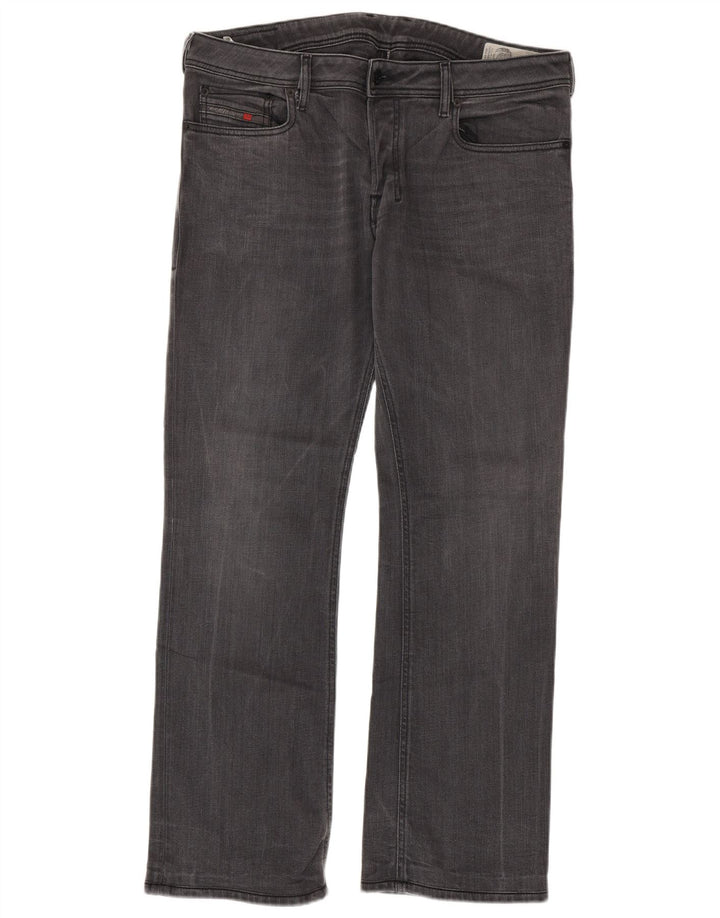 Diesel Męskie Zatiny Regular Bootcut Jeansy W34 L32 Szara bawełna