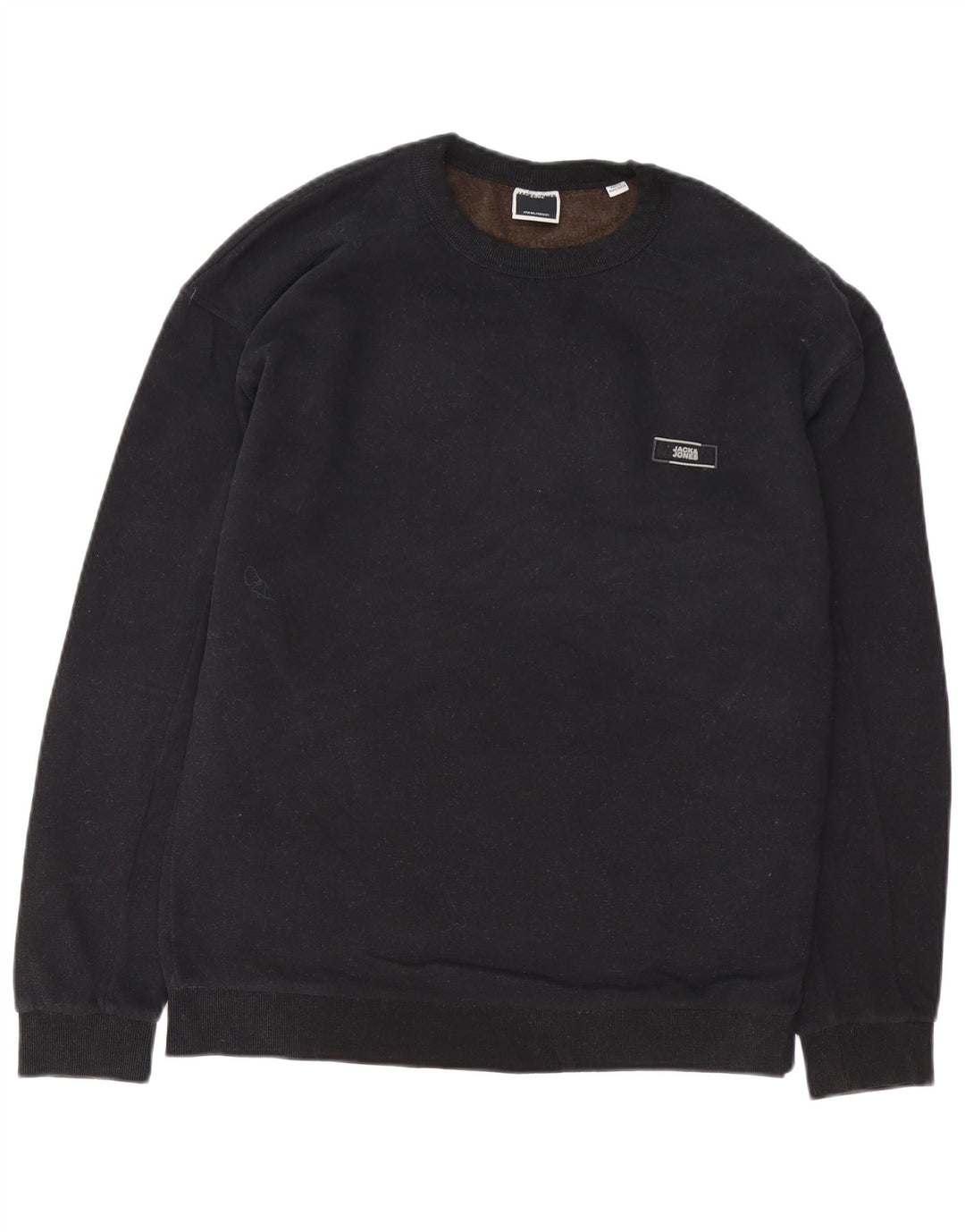 Męska bluza JACK & JONES Core Graphic, duża, czarna, bawełniana