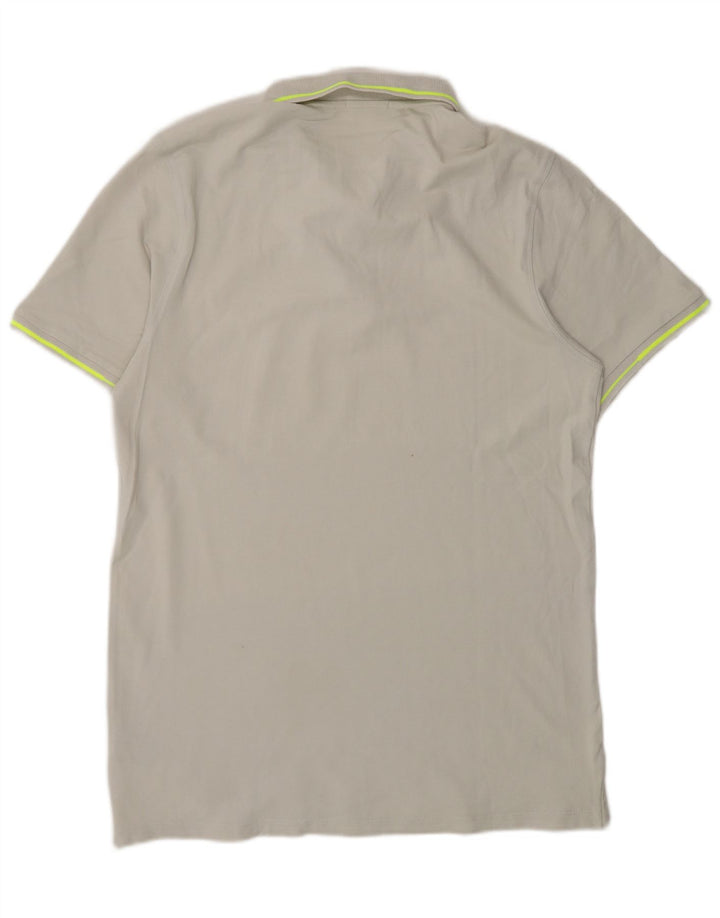 LIU JO Mens Polo Shirt Large White Cotton