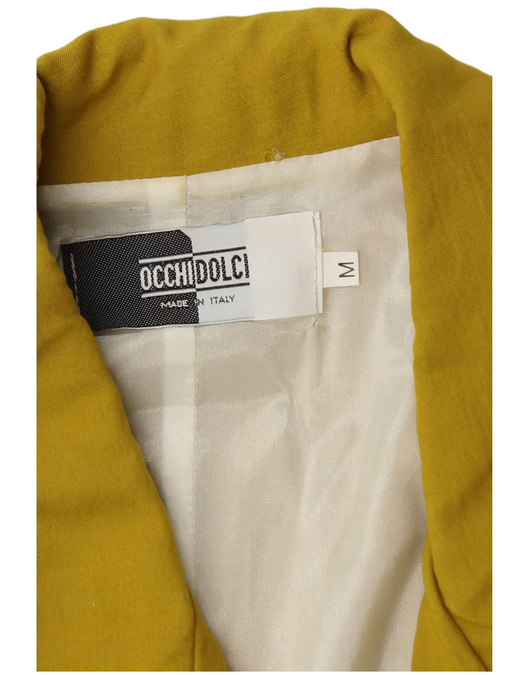 Dwurzędowa marynarka damska w stylu vintage, krótka, UK 12, średnia khaki