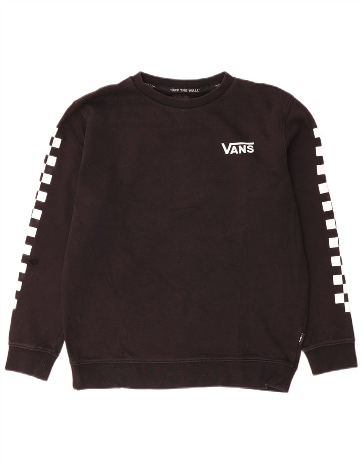 Damska bluza z grafiką Vans, UK 16, duża, czarna, bawełniana