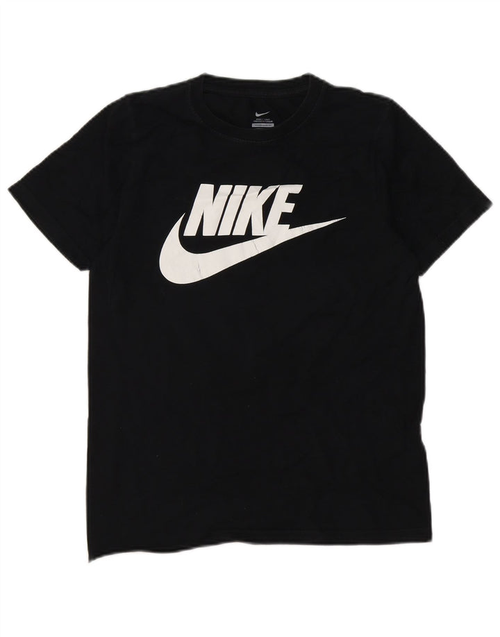 NIKE Boys Graphic T-Shirt Top 10-11 Years Medium  Black Cotton