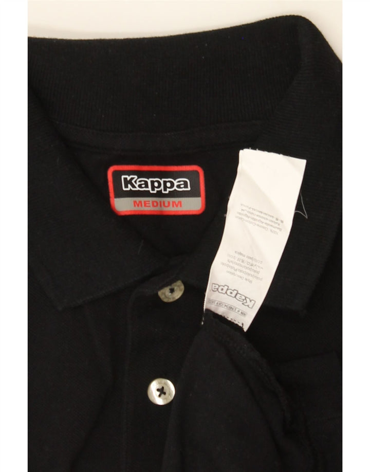 KAPPA Mens Polo Shirt Medium Black Cotton Vintage Kappa and Second-Hand Kappa from Messina Hembry 