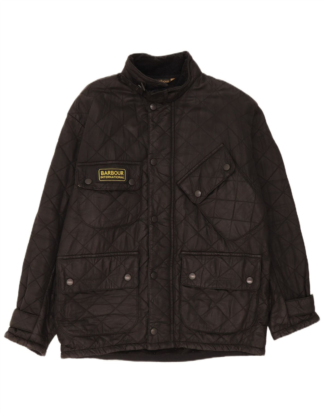 Męska pikowana kurtka Barbour UK 40, duża, czarna, bawełniana
