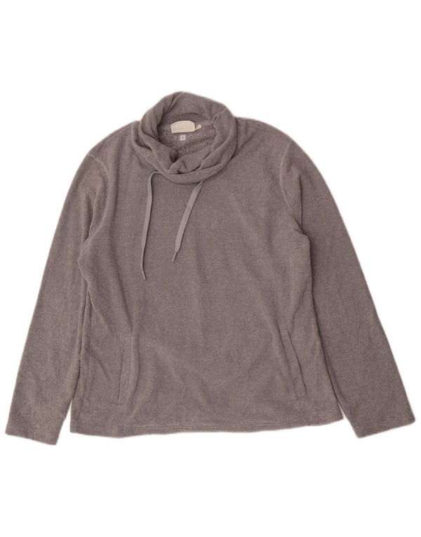Mountain Warehouse Womens Fleece Sweatshirt Jumper UK 16 Large Grey Flecked