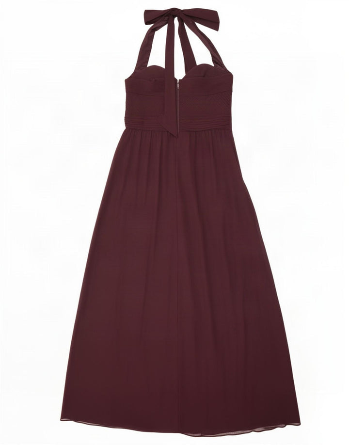 Damska sukienka Maxi Halter Coast UK 12, średni bordowy poliester
