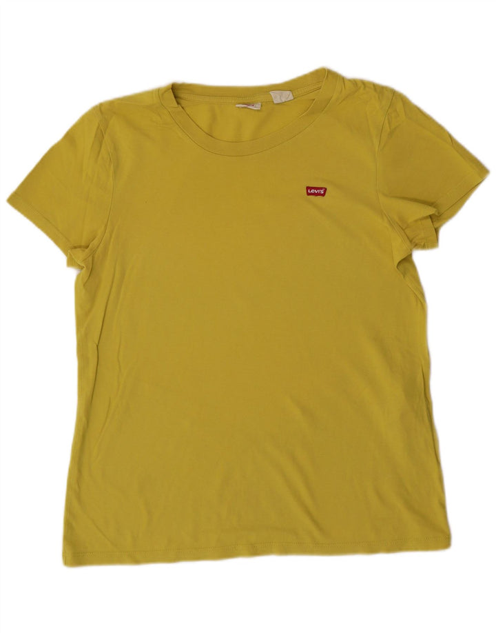 Męski T-shirt LEVI'S Top, mały, żółty, bawełniany