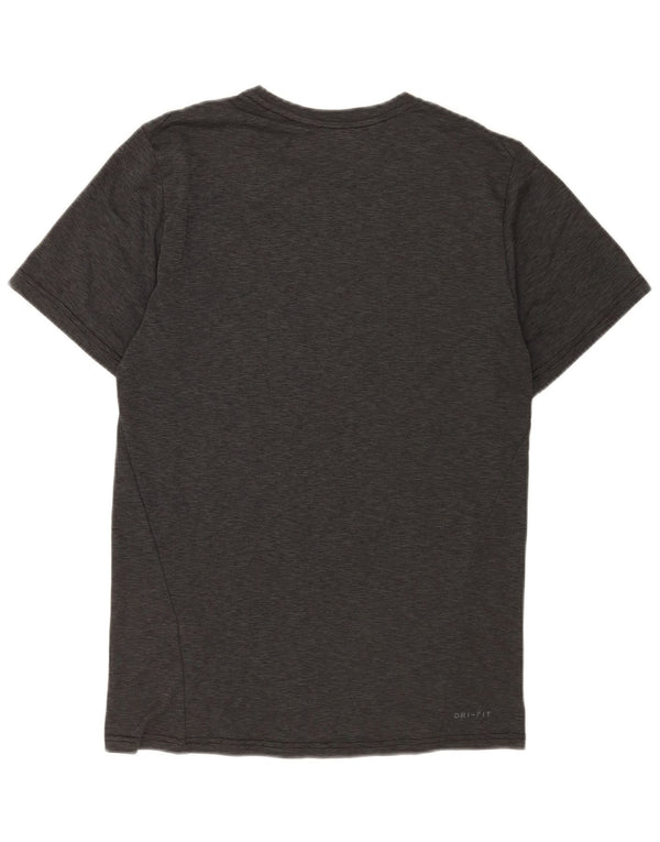 Męski T-shirt Nike Dri Fit, mały, szary, poliestrowy