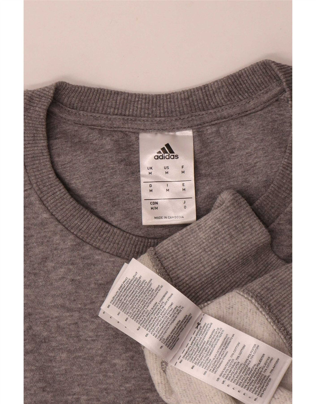 Bluza męska Adidas, średnia, szara, nakrapiana bawełna