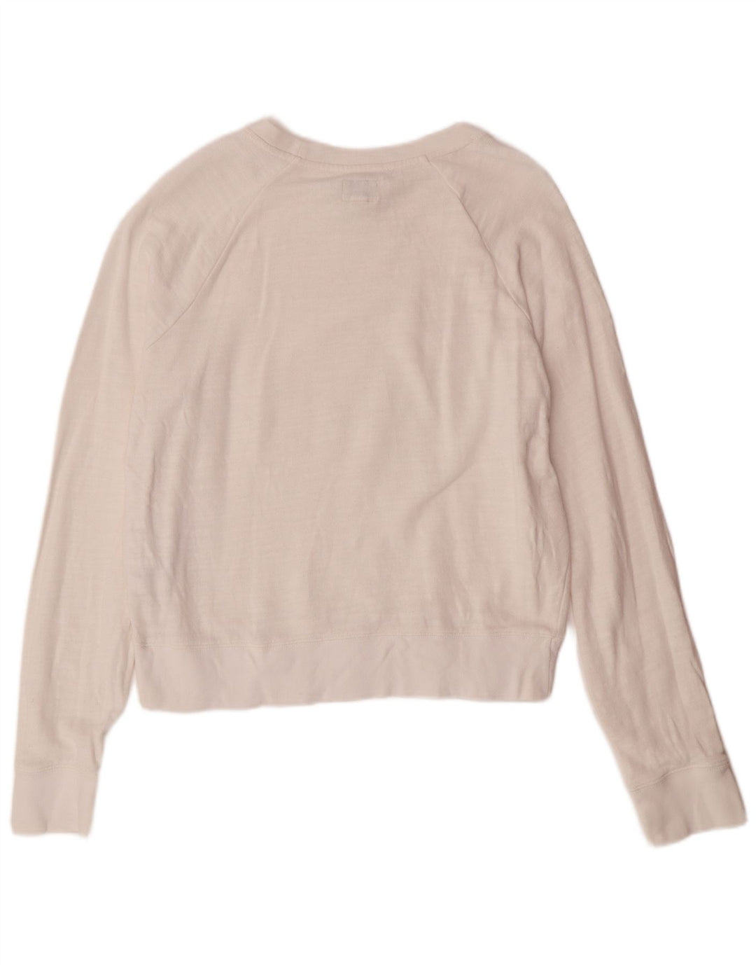 J. CREW Damski sweter oversize UK 10, mały, biały, bawełniany