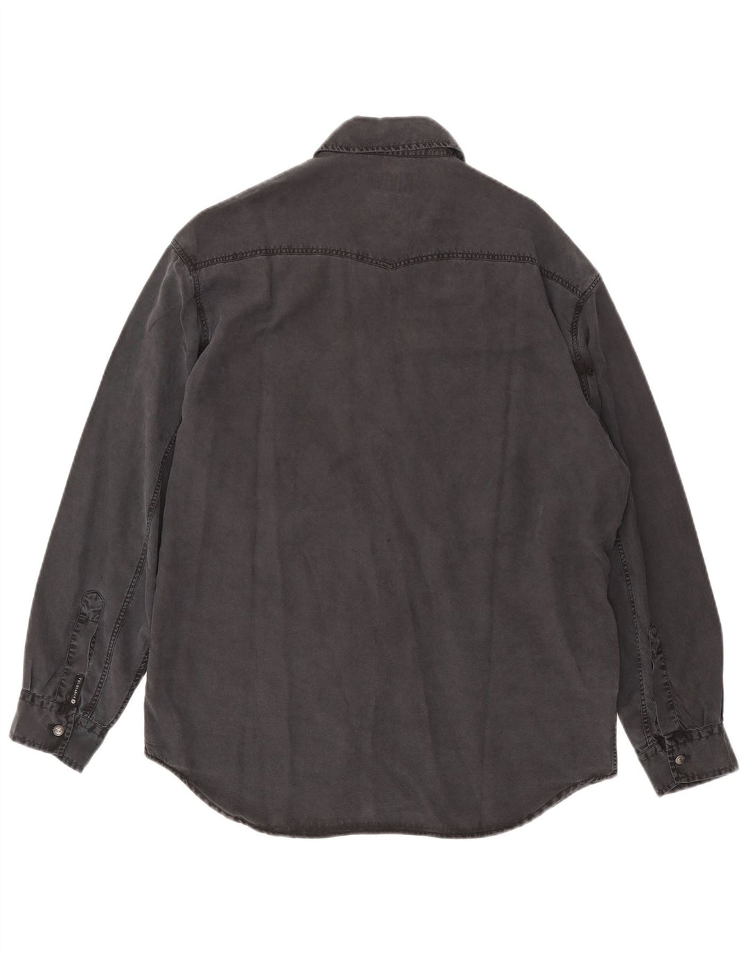 Męska koszula dżinsowa Trussardi Jeans, średnioszara Tencel