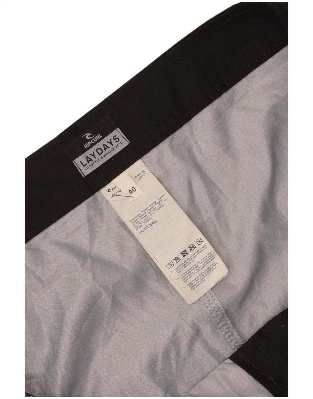Męskie spodenki kąpielowe Rip Curl XL, czarny, poliester z blokami kolorów