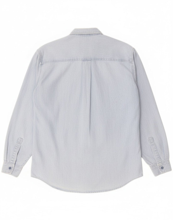 Męska koszula dżinsowa Quarry, średnia niebieska, bawełniana