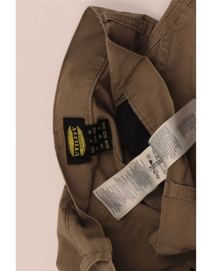 Męskie spodenki cargo Diadora XL W38 beżowa bawełna