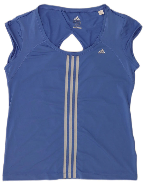 Damska koszulka Adidas Climacool Top UK 22 XL Niebieskie sportowe