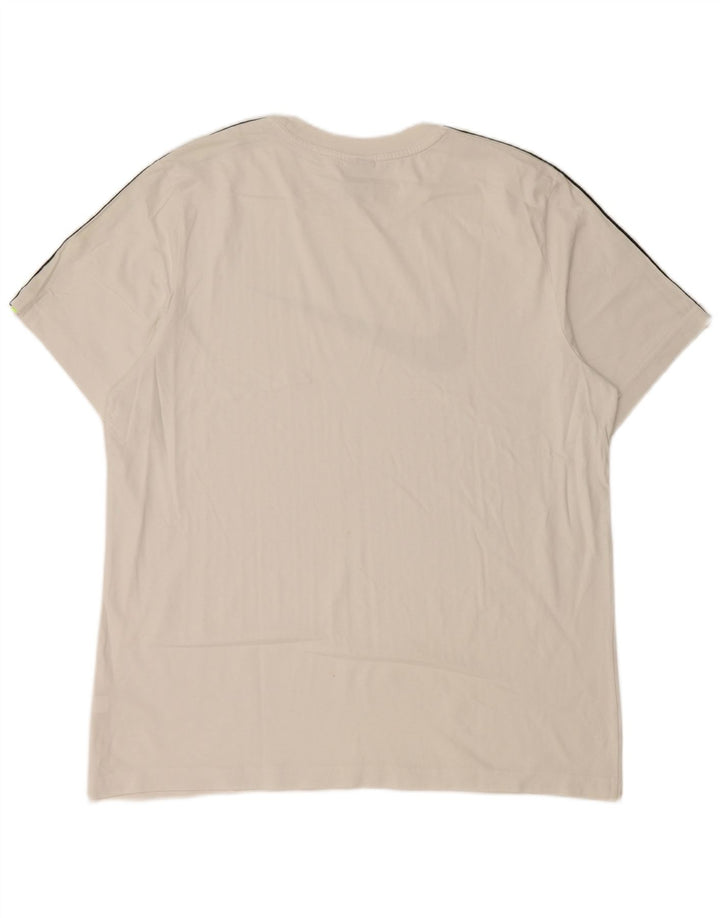 Męski T-shirt Nike z grafiką Top XL, biały, z blokami kolorów