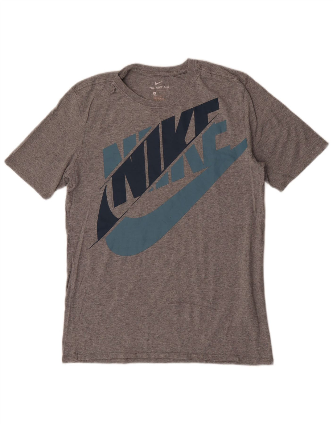 Męski T-shirt Nike o sportowym kroju z grafiką, średnioszary, bawełniany