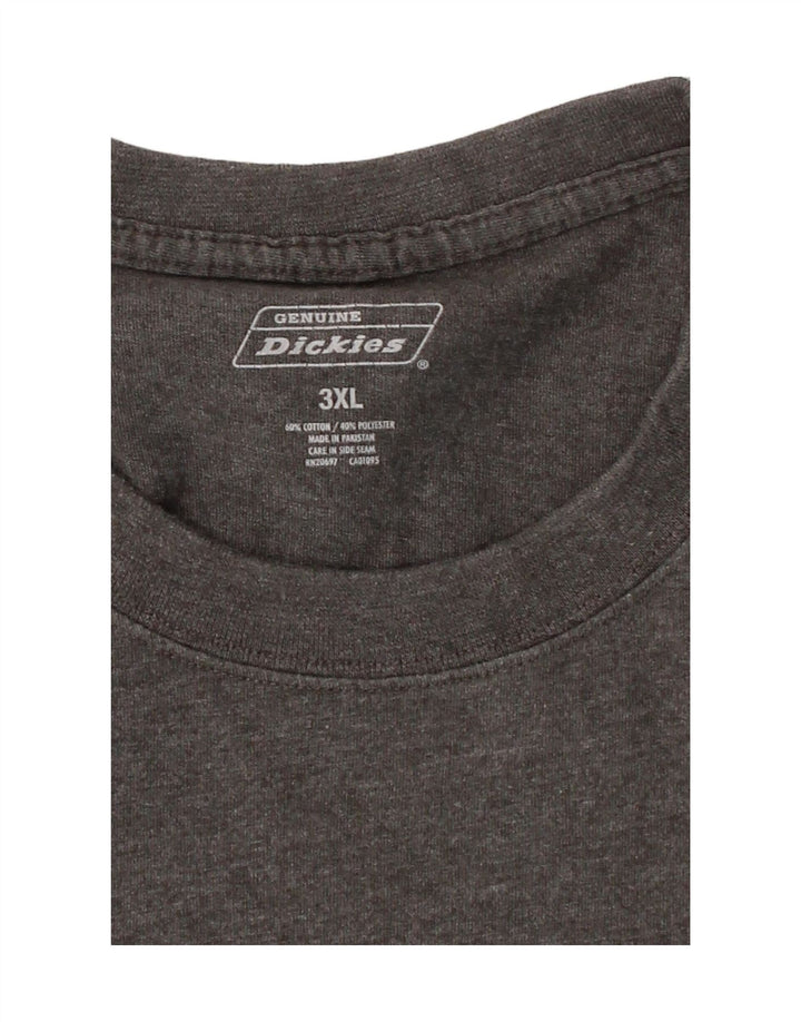 DICKIES Mens T-Shirt Top 3XL Grey Cotton