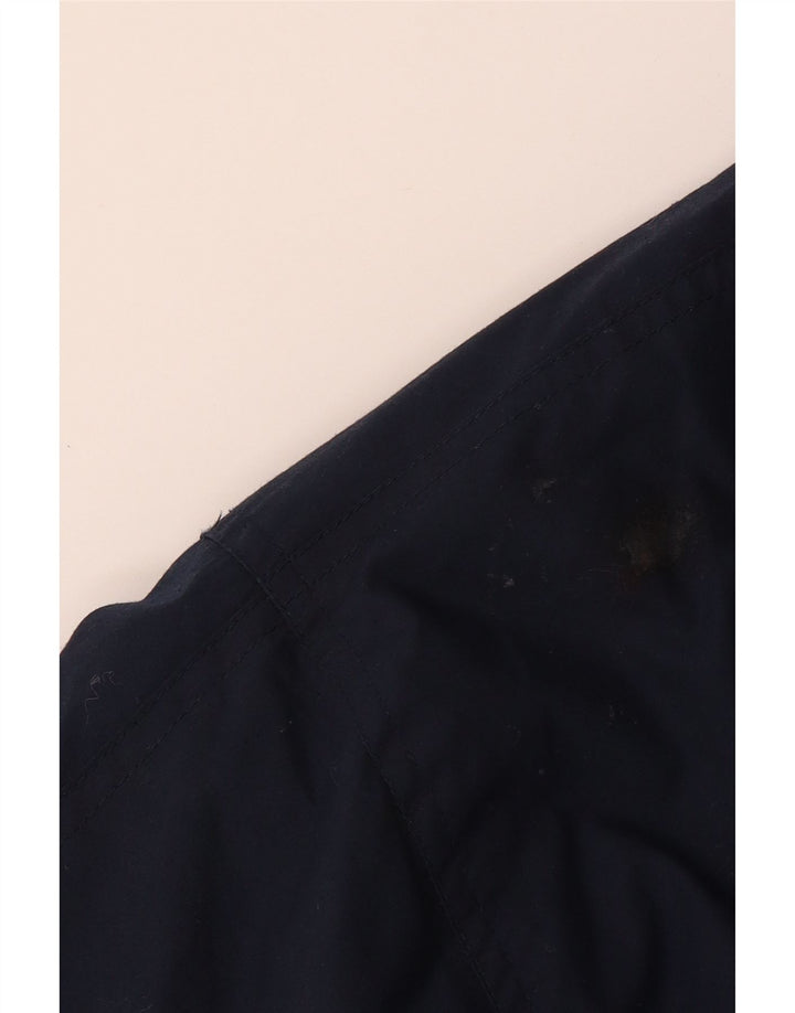VINTAGE Mens Windbreaker Jacket IT 56/58 XL Navy Blue Cotton Vintage Vintage and Second-Hand Vintage from Messina Hembry 