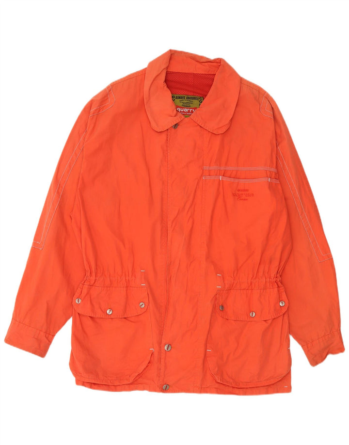 QUARRY Mens Utility Jacket UK 42 XL Orange Cotton
