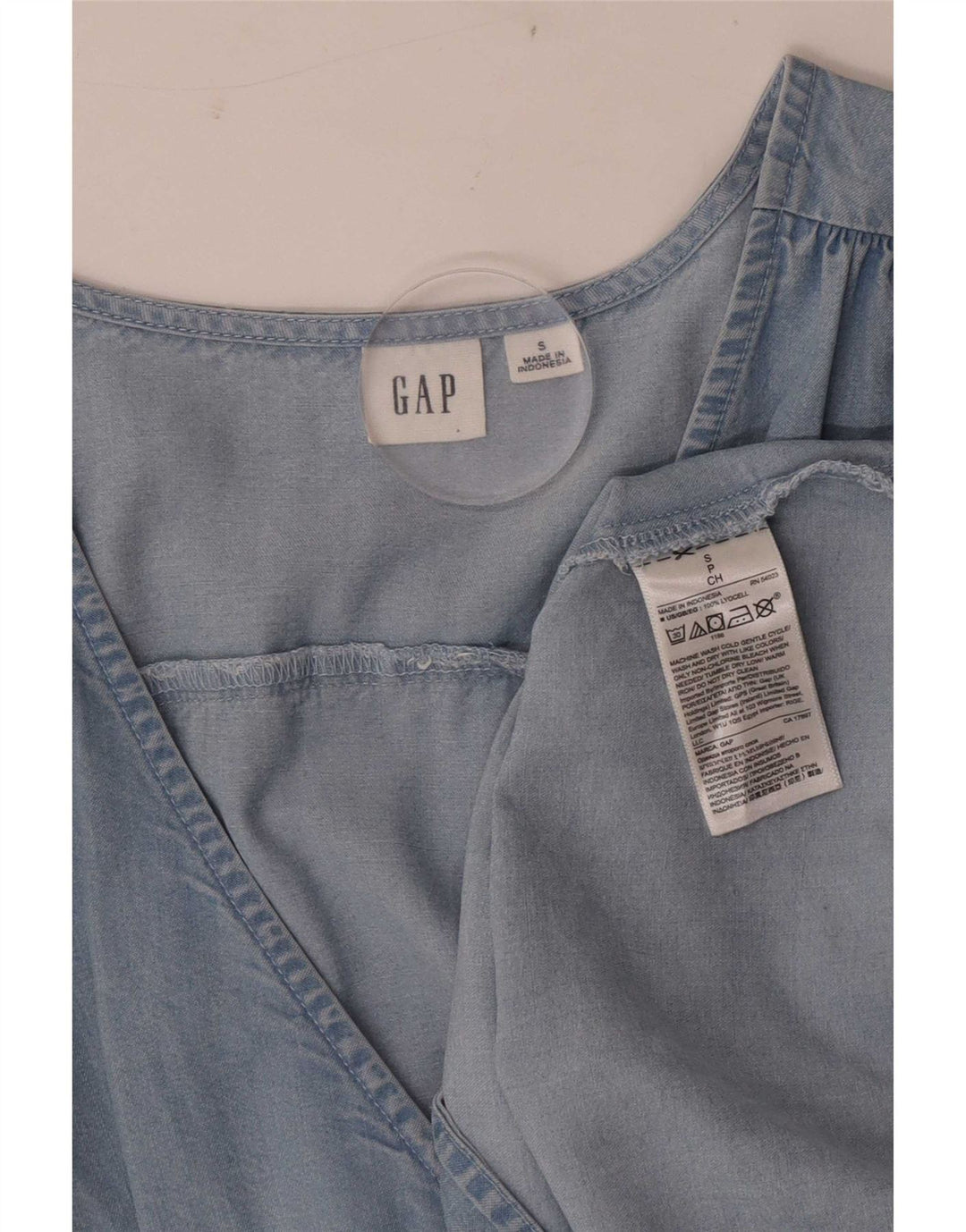 Damska sukienka dżinsowa oversize Gap UK 10 Small Blue Lyocell