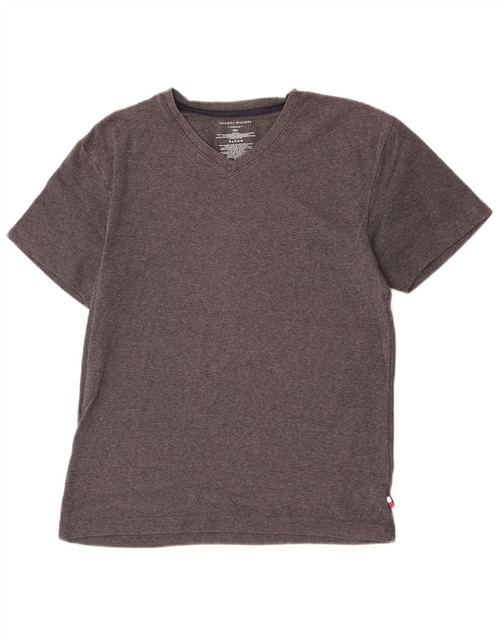 T-shirt męski Tommy Hilfiger Top średnioszary, bawełniany