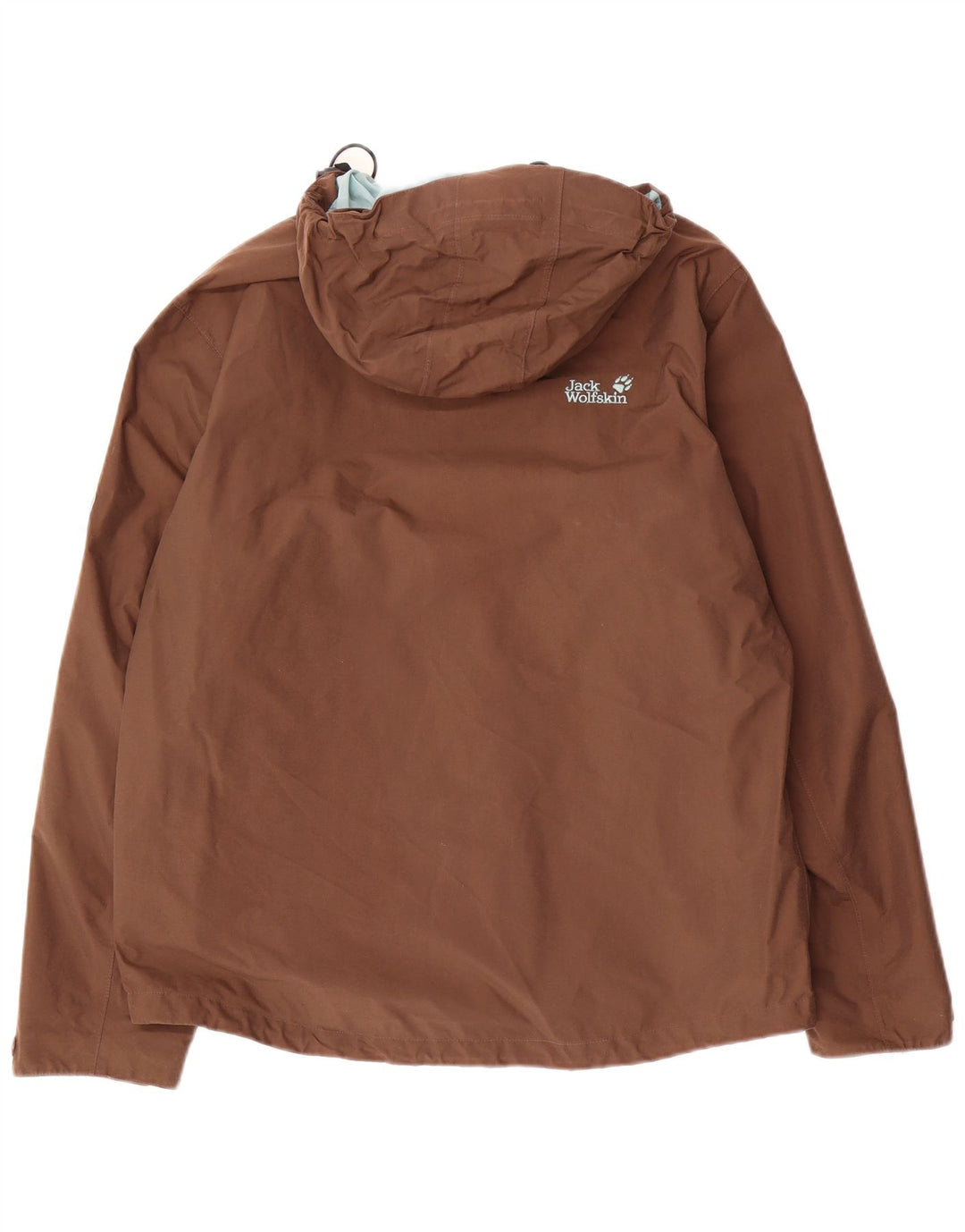 Męska kurtka przeciwdeszczowa Jack Wolfskin z kapturem UK 36/38 Średni brązowy poliamid