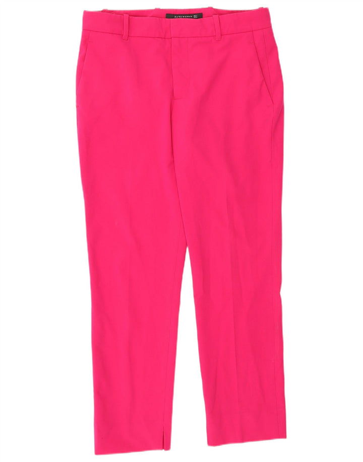 Spodnie damskie Zara Slim Chino, małe, W26 L26, różowy poliester