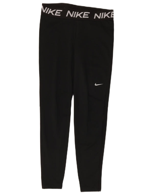 Damskie legginsy Nike Dri Fit Graphic UK 14, duże, czarne, poliestrowe