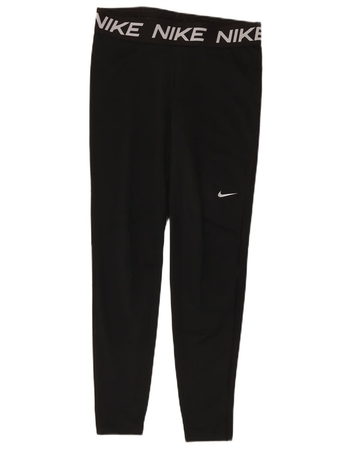 Damskie legginsy Nike Dri Fit Graphic UK 14, duże, czarne, poliestrowe