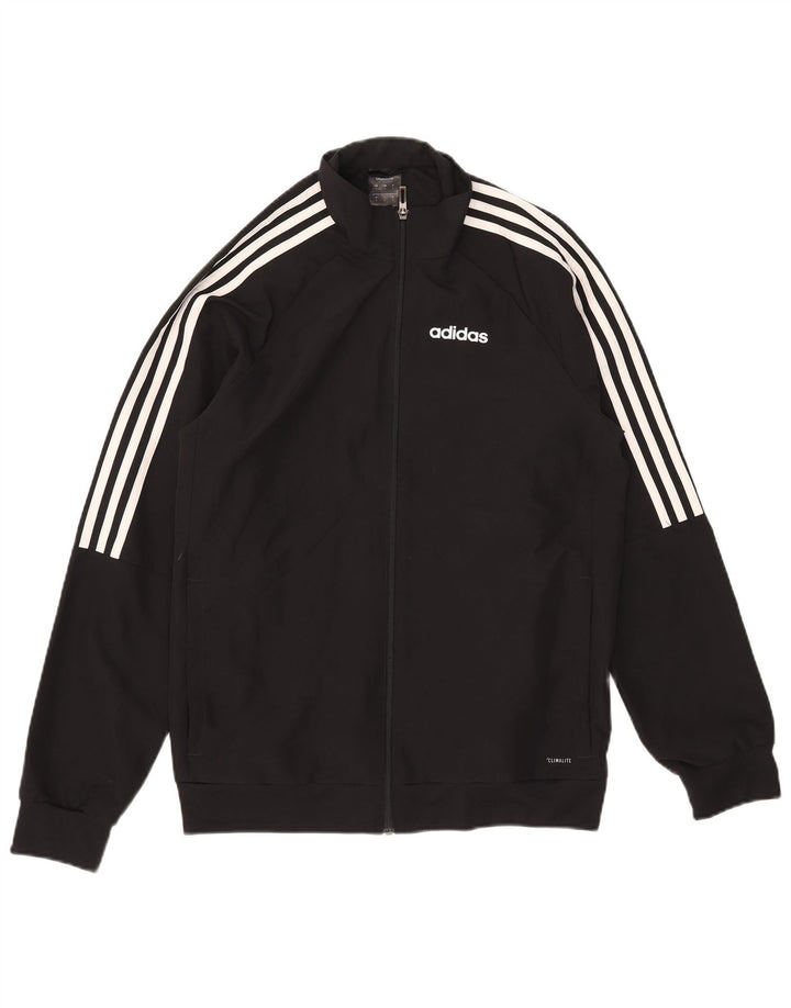 Adidas Męska kurtka dresowa Climalite, mała, czarna, poliestrowa