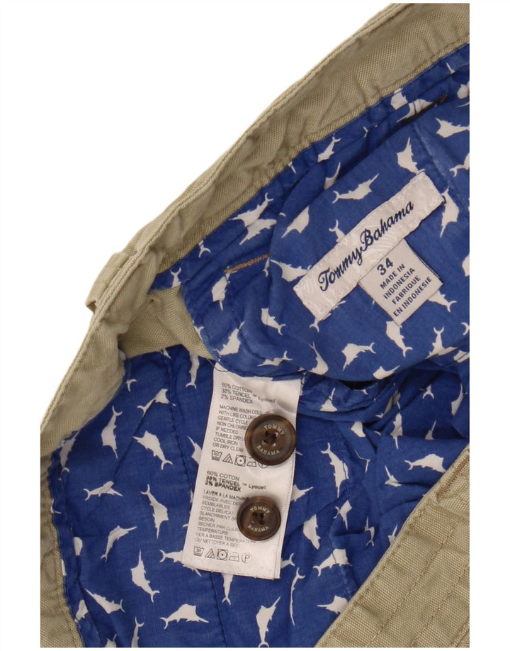 Męskie spodenki cargo TOMMY BAHAMA W34, duże, bawełniane w kolorze khaki