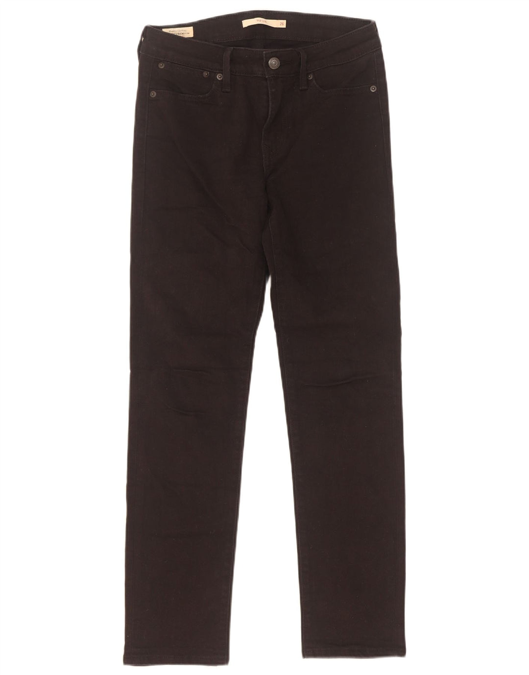 Damskie jeansy Levi's 712 Slim W26 L30 Czarna bawełna