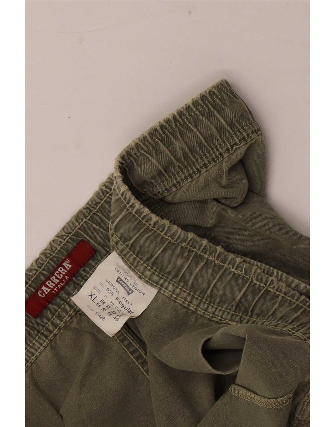 Męskie szorty Chino Carrera XL W38, bawełna khaki