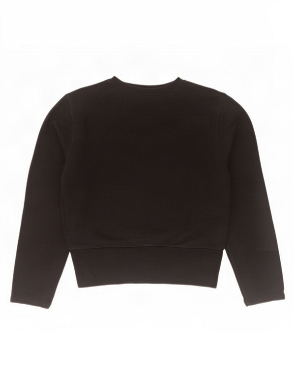 Zara Womens Sweatshirt Jumper UK 14 Medium Black Cotton