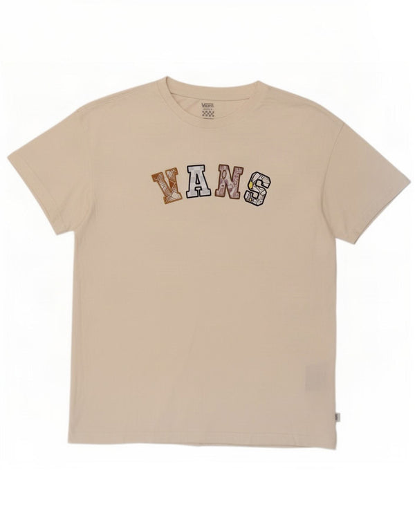 Męski T-shirt z grafiką Vans, mały, biały, bawełniany