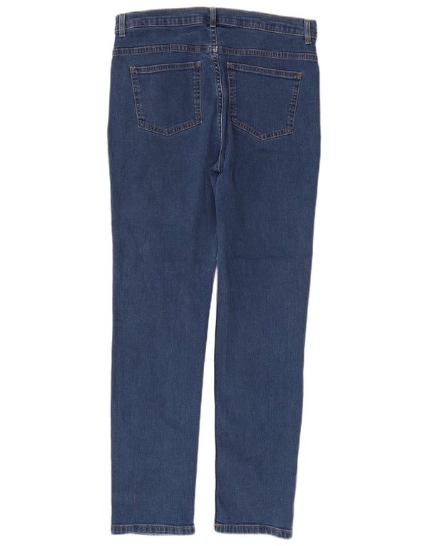 Marks & Spencer Damskie proste dżinsy UK 12 Medium W32 L30 Niebieskie bawełniane