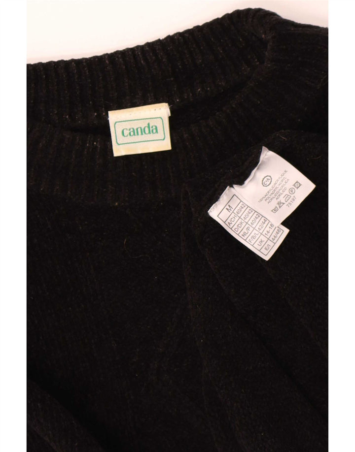 Damski sweter oversize z golfem Canda UK 14/16 Średni czarny