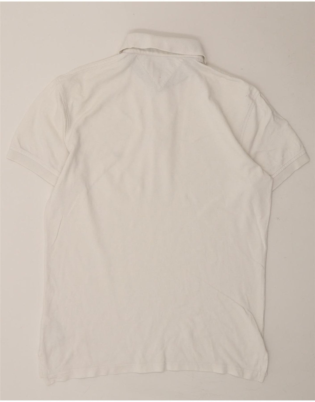 TOMMY HILFIGER Mens Polo Shirt Large White Cotton Vintage Tommy Hilfiger and Second-Hand Tommy Hilfiger from Messina Hembry 