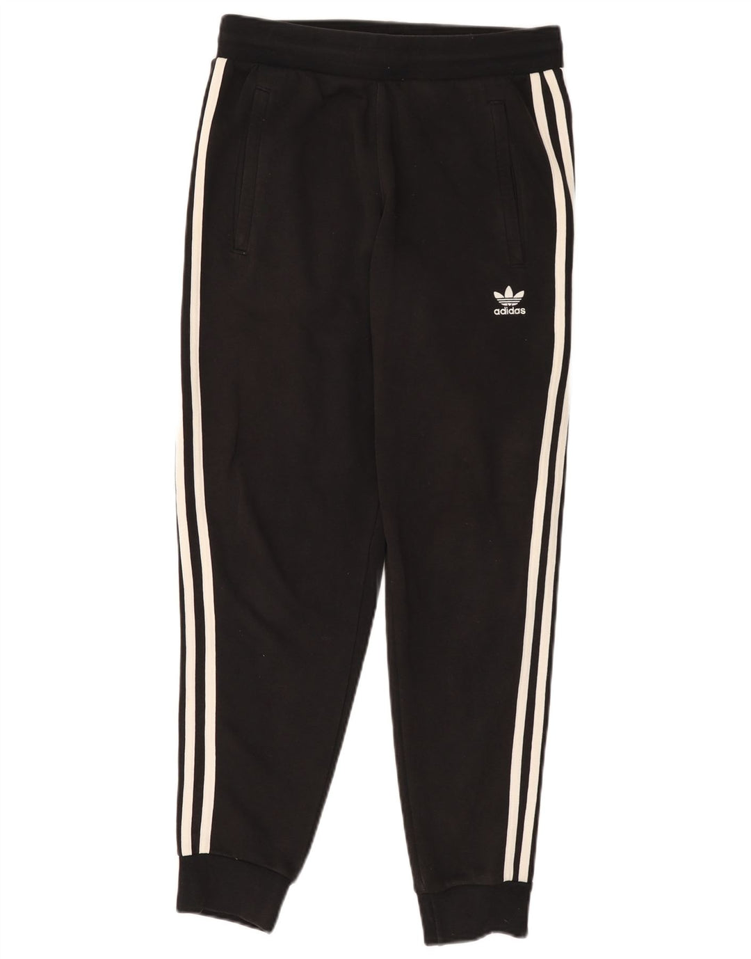 Damskie spodnie dresowe ADIDAS Joggers UK 14 Średnia czarna bawełna