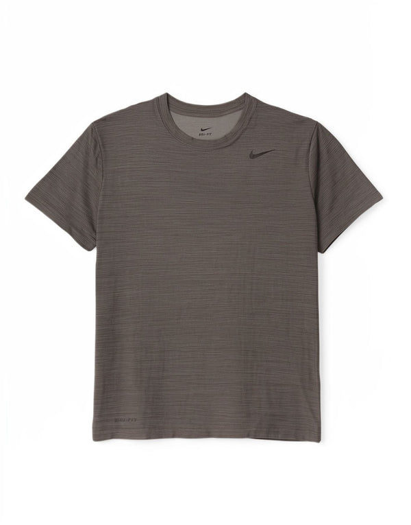 T-shirt męski Nike, poliester w średnie szare paski
