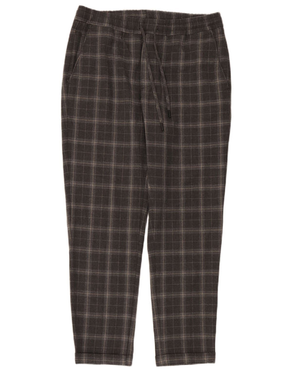 Męskie zwężane spodnie chino Zara, średnie W31 L30, szara krata