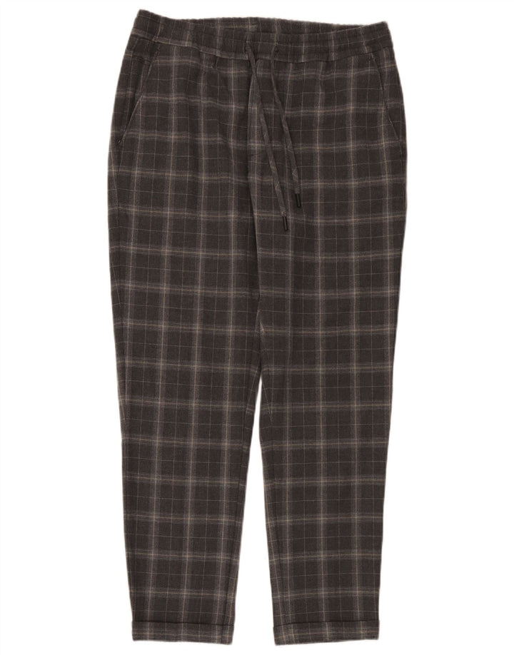 Męskie zwężane spodnie chino Zara, średnie W31 L30, szara krata
