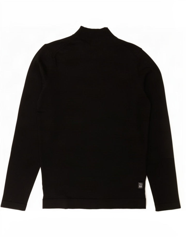 Męski sweter z golfem Massimo Dutti, średnia czarna wełna